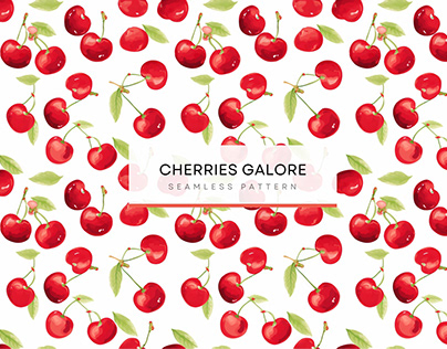 Cherries Galore Seamless pattern