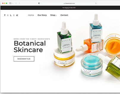Tilia Skincare Responsive Website