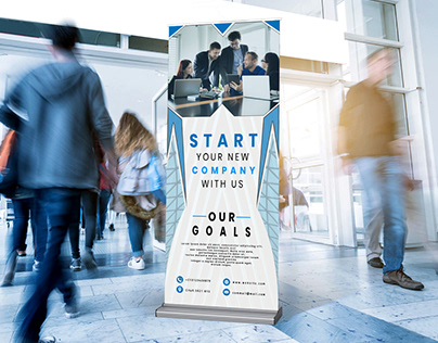 company roll up banner