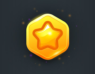 Game rating icon. Winner medal icon