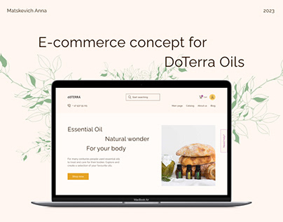 E-commerce website | DoTerra essential oils