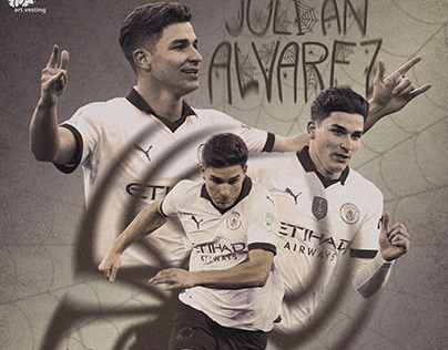 Julián Álvarez Manchester City Poster Design