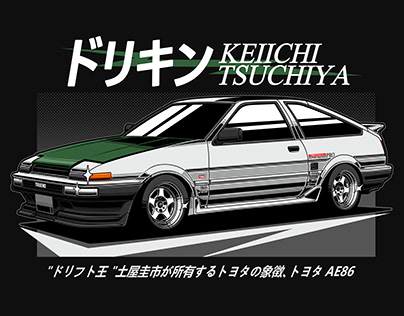 Toyota Trueno AE 86 Keiichi Tsuchiya
