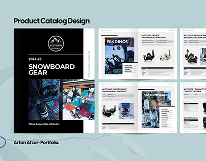 Product Catalog Design for Snowboard Gear