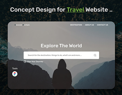 Travel agency website concept - Discover Montain