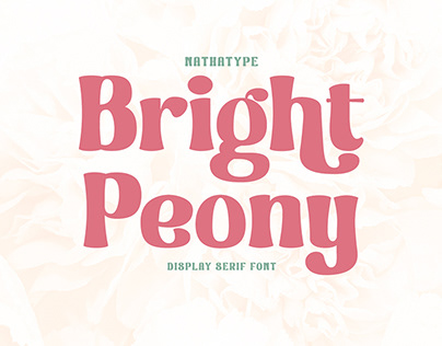 Bright Peony - Display Serif Font