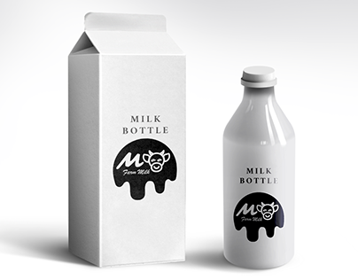 Logo for homemade milk "Moo"