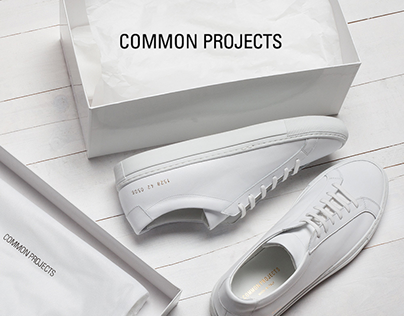 Common Project — Minimalist footwear brand web design