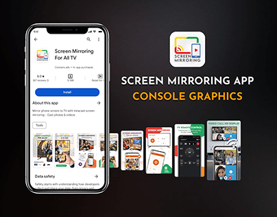 Screen Mirroring App Screenshots and Icon