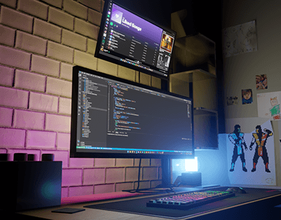 Blender 3D Project - My working desk