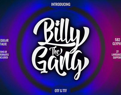 Billy The Gang - Script Font