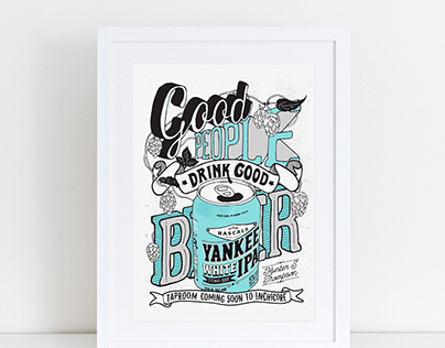 Beer Typography Poster for Rascals Brewing Co