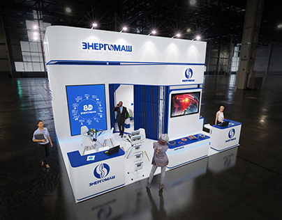 Energomash exhibition stand, 3D MAX