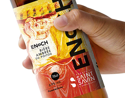 Étiquette de bière pour l'Abbaye de Saint-Savin