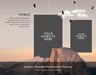 Vertical Website Presentation Mockup - FREE DOWNLOAD