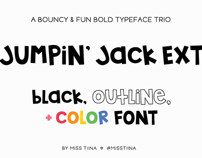 Jumpin' Jack Extended Font Trio