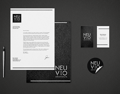 NEUVIO Architects Stationery and Logo Design