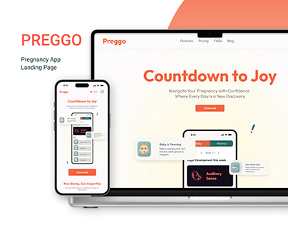 Website Presentation - Preggo (Pregnancy App)
