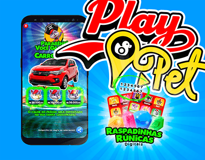 PlayPet - Digital Scratch Cards - App Screens