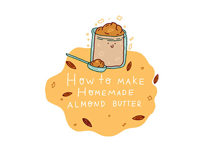 Illustrated almond butter recipe