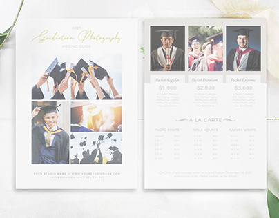 Printable Price Guide Graduation Photography Template