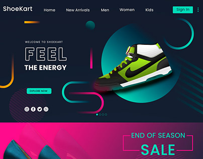 ShoeKart | Landing Page Design