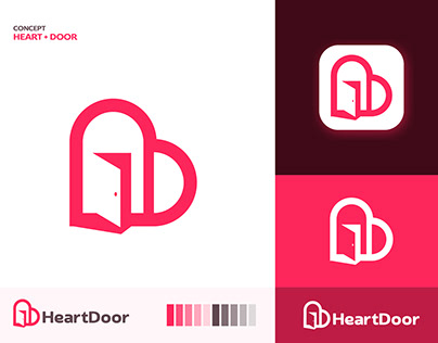 HeartDoor Logo Concept Heart & Door (Unused)