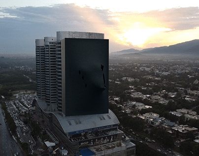 3D anamorphic billboard showcase