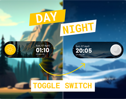 DAY/NIGHT Toggle Switch UI Design