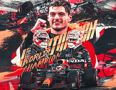 Max Verstappen 2021 World Champion Poster