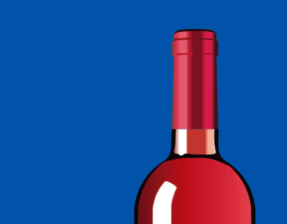 Botella de licor de Vino