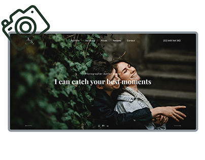 Landing page for Photographer