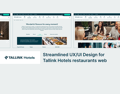 Re-designing UX/UI: Tallink Hotels restaurants web