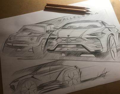lamborghini car design sketch...