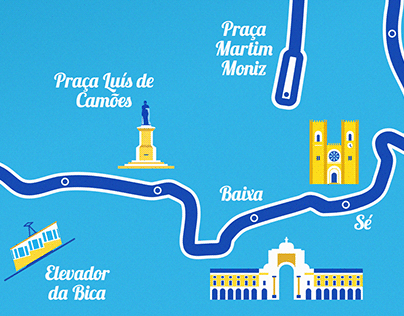 Lisbon Tram 28, Illustrated Route Map