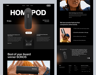 Homepod product landing page design