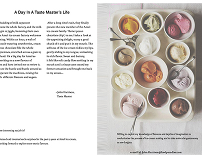 Double spread print ad for a Taste master