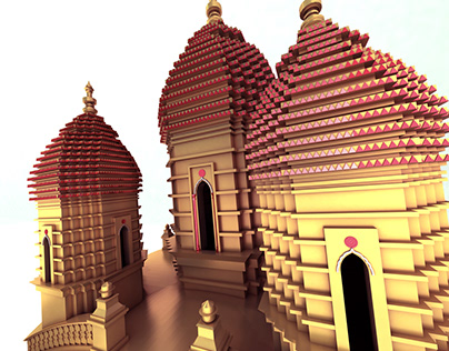 Dakshineshwar Temple 3D model for Zee24 Ghanta News ID