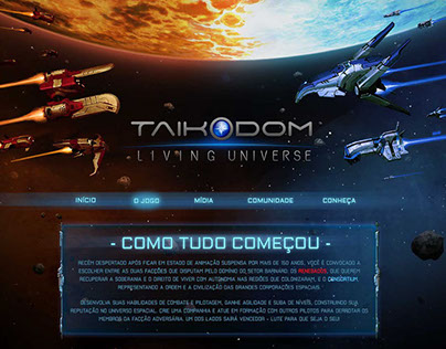Site do game Taikodom: Living Universe