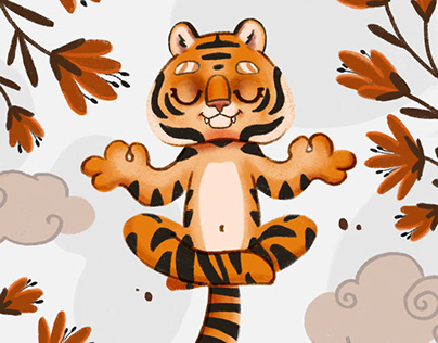 TIGER. CUTE ANIMAL CHARACTER FOR KIDS