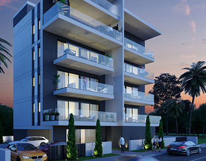 3D rendering of a building in Cyprus