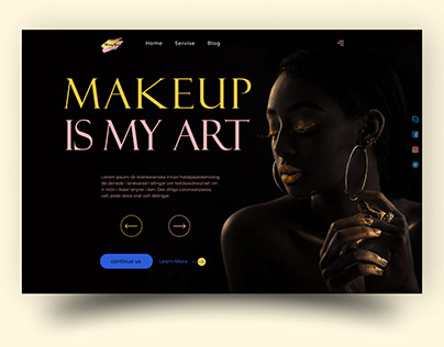 Makeup web ui modarn design