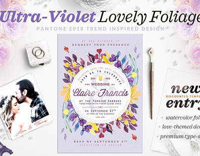 Ultra-Violet Lovely Foliage Invite IV