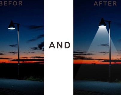 Street Lamp Create Realistic Light Effect