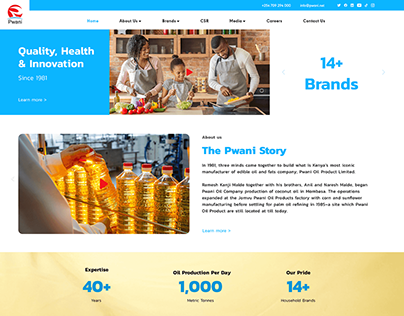 Project thumbnail - FMCG Company Website Concept