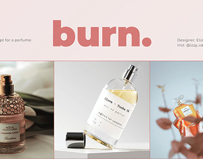 website design conception for a perfume online store