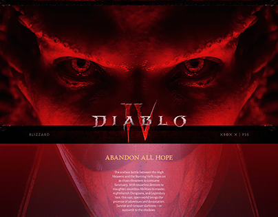 Diablo 4 Website Concept
