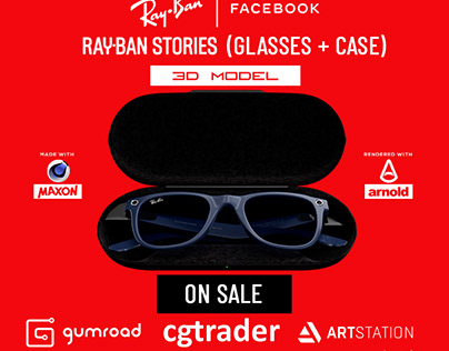 Ray-Ban Stories Smart Glasses 3D Model