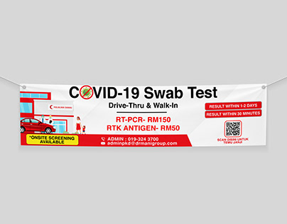 Banner Design for 'Covid-19 Swab Test'