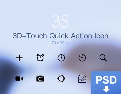 3D Touch Quick Action Menu Icon